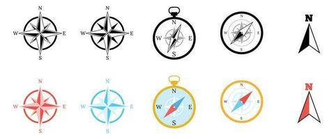 compass icon direction maps navigation vector