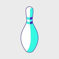 Bowling pin isometric vector illustration