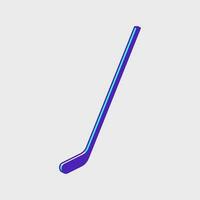 Ice hockey stick isometric vector illustration