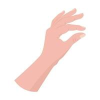 Finger gesture meaning a little bit. Hand vector illustration isolated on white background.