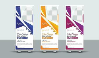 Minimal Business Roll Up Banner Design vector