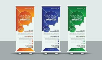 Professional Business Roll Up Banner Design vector