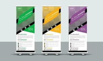 Minimal Business Roll Up Banner Design vector