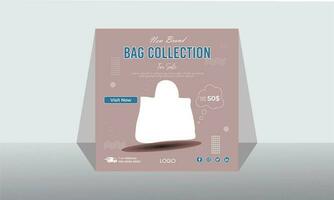 Creative Bag Social Media Post Design vector