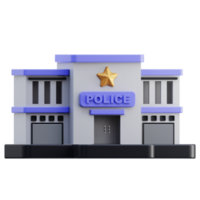 polis station 3d illustration png