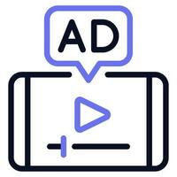 Video Advertising Icon vector