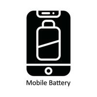 Mobile Battery Vector Solid Icon Design illustration. Nature and ecology Symbol on White background EPS 10 File