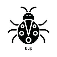 Bug Vector Solid Icon Design illustration. Nature and ecology Symbol on White background EPS 10 File