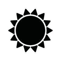 Sun Vector Solid Icon Design illustration. Nature and ecology Symbol on White background EPS 10 File