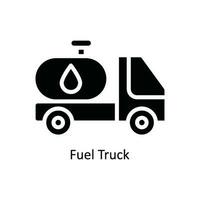 Fuel Truck Vector Solid Icon Design illustration. Nature and ecology Symbol on White background EPS 10 File