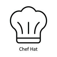 Chef Hat Vector outline Icon Design illustration. Kitchen and home  Symbol on White background EPS 10 File