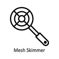 Mesh Skimmer Vector outline Icon Design illustration. Kitchen and home  Symbol on White background EPS 10 File