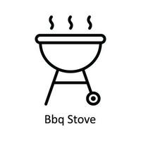 Bbq Stove Vector outline Icon Design illustration. Kitchen and home  Symbol on White background EPS 10 File