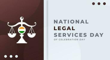 National Legal Services Day Celebration Vector Design Illustration for Background, Poster, Banner, Advertising, Greeting Card