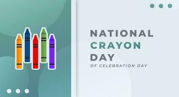 National Crayon Day Celebration Vector Design Illustration for Background, Poster, Banner, Advertising, Greeting Card