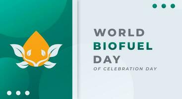 World Biofuel Day Celebration Vector Design Illustration for Background, Poster, Banner, Advertising, Greeting Card