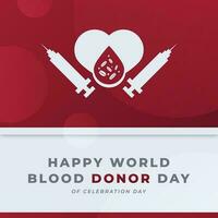 World Blood Donor Day Celebration Vector Design Illustration for Background, Poster, Banner, Advertising, Greeting Card