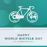 World Bicycle Day Celebration Vector Design Illustration for Background, Poster, Banner, Advertising, Greeting Card