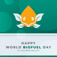 World Biofuel Day Celebration Vector Design Illustration for Background, Poster, Banner, Advertising, Greeting Card