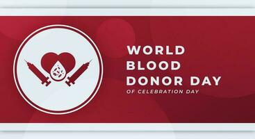 mundo sangre donante día celebracion vector diseño ilustración para fondo, póster, bandera, publicidad, saludo tarjeta