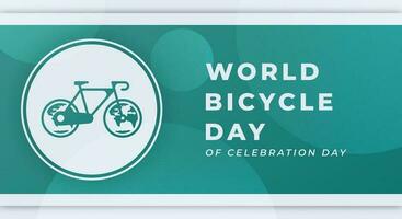 World Bicycle Day Celebration Vector Design Illustration for Background, Poster, Banner, Advertising, Greeting Card