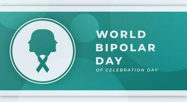 World Bipolar Day Celebration Vector Design Illustration for Background, Poster, Banner, Advertising, Greeting Card