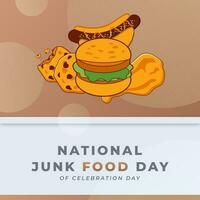 National Junk Food Day Celebration Vector Design Illustration for Background, Poster, Banner, Advertising, Greeting Card