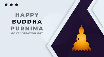 Happy Buddha Purnima Day Celebration Vector Design Illustration for Background, Poster, Banner, Advertising, Greeting Card