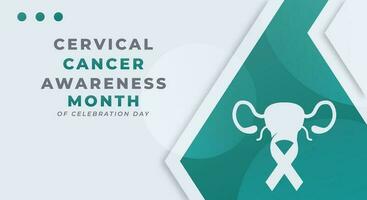 Cervical Cancer Awareness Month Celebration Vector Design Illustration for Background, Poster, Banner, Advertising, Greeting Card