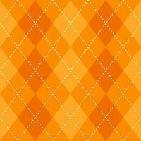 Argyle vector pattern. Argyle pattern. Orange argyle pattern. Seamless geometric pattern for clothing, wrapping paper, backdrop, background, gift card, sweater.
