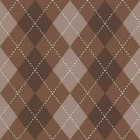 Argyle vector pattern. Argyle pattern. Brown argyle pattern. Seamless geometric pattern for clothing, wrapping paper, backdrop, background, gift card, sweater.