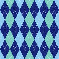 Argyle vector pattern. Argyle pattern. Green and blue argyle pattern. Seamless geometric pattern for clothing, wrapping paper, backdrop, background, gift card, sweater.