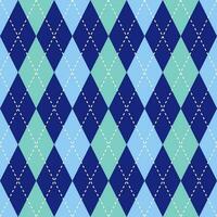 Argyle vector pattern. Argyle pattern. Green and blue argyle pattern. Seamless geometric pattern for clothing, wrapping paper, backdrop, background, gift card, sweater.