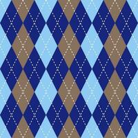 Argyle vector pattern. Argyle pattern. Brown and blue argyle pattern. Seamless geometric pattern for clothing, wrapping paper, backdrop, background, gift card, sweater.