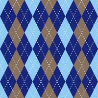 Argyle vector pattern. Argyle pattern. Brown and blue argyle pattern. Seamless geometric pattern for clothing, wrapping paper, backdrop, background, gift card, sweater.