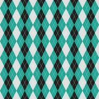 Argyle vector pattern. Argyle pattern. Green and black argyle pattern. Seamless geometric pattern for clothing, wrapping paper, backdrop, background, gift card, sweater.