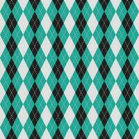 Argyle vector pattern. Argyle pattern. Green and black argyle pattern. Seamless geometric pattern for clothing, wrapping paper, backdrop, background, gift card, sweater.