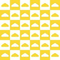 Yellow cloud. cloud pattern. cloud pattern background. cloud background. Seamless pattern. for backdrop, decoration, Gift wrapping vector