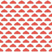 Red cloud. cloud pattern. cloud pattern background. cloud background. Seamless pattern. for backdrop, decoration, Gift wrapping vector