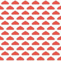 Red cloud. cloud pattern. cloud pattern background. cloud background. Seamless pattern. for backdrop, decoration, Gift wrapping vector