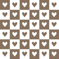 Brown heart pattern. Heart vector pattern. Heart pattern.  Seamless geometric pattern for clothing, wrapping paper, backdrop, background, gift card, decorating.