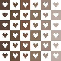 Brown heart pattern. Heart vector pattern. Heart pattern.  Seamless geometric pattern for clothing, wrapping paper, backdrop, background, gift card, decorating.