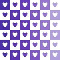 Purple heart pattern. Heart vector pattern. Heart pattern.  Seamless geometric pattern for clothing, wrapping paper, backdrop, background, gift card, decorating.