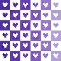 Purple heart pattern. Heart vector pattern. Heart pattern.  Seamless geometric pattern for clothing, wrapping paper, backdrop, background, gift card, decorating.