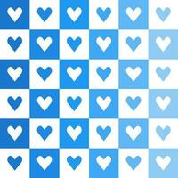 Blue heart pattern. Heart vector pattern. Heart pattern.  Seamless geometric pattern for clothing, wrapping paper, backdrop, background, gift card, decorating.