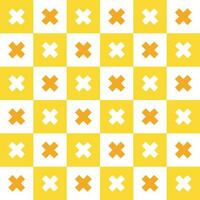 Yellow cross pattern. Cross vector pattern. Cross pattern.  Seamless geometric pattern for clothing, wrapping paper, backdrop, background, gift card, decorating.
