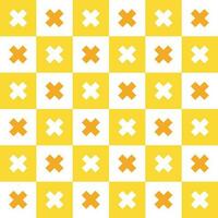 Yellow cross pattern. Cross vector pattern. Cross pattern.  Seamless geometric pattern for clothing, wrapping paper, backdrop, background, gift card, decorating.