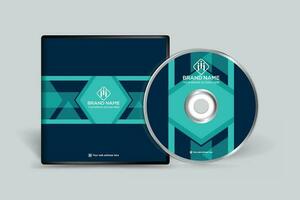 Elegant shape CD cover template vector