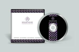 black color CD cover design vector