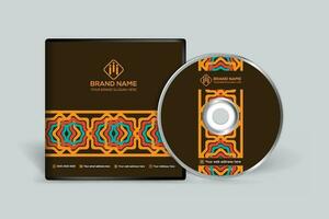 Elegant shape CD cover template vector